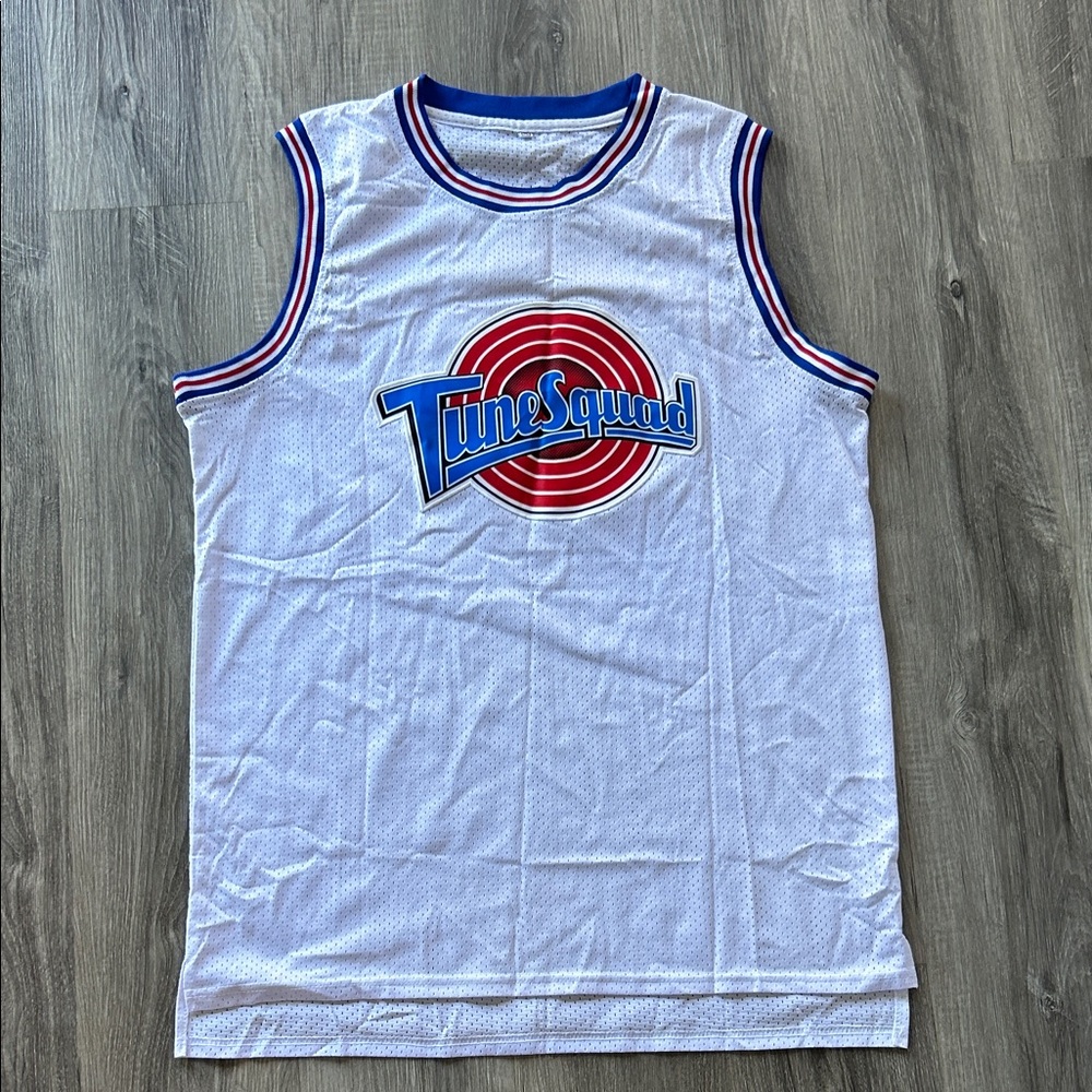 White and Blue Tune Squad Jersey from Space Jam